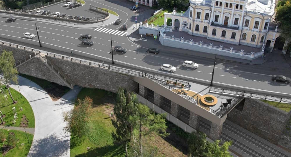 Опубликован проект новой смотровой площадки около набережной в Перми